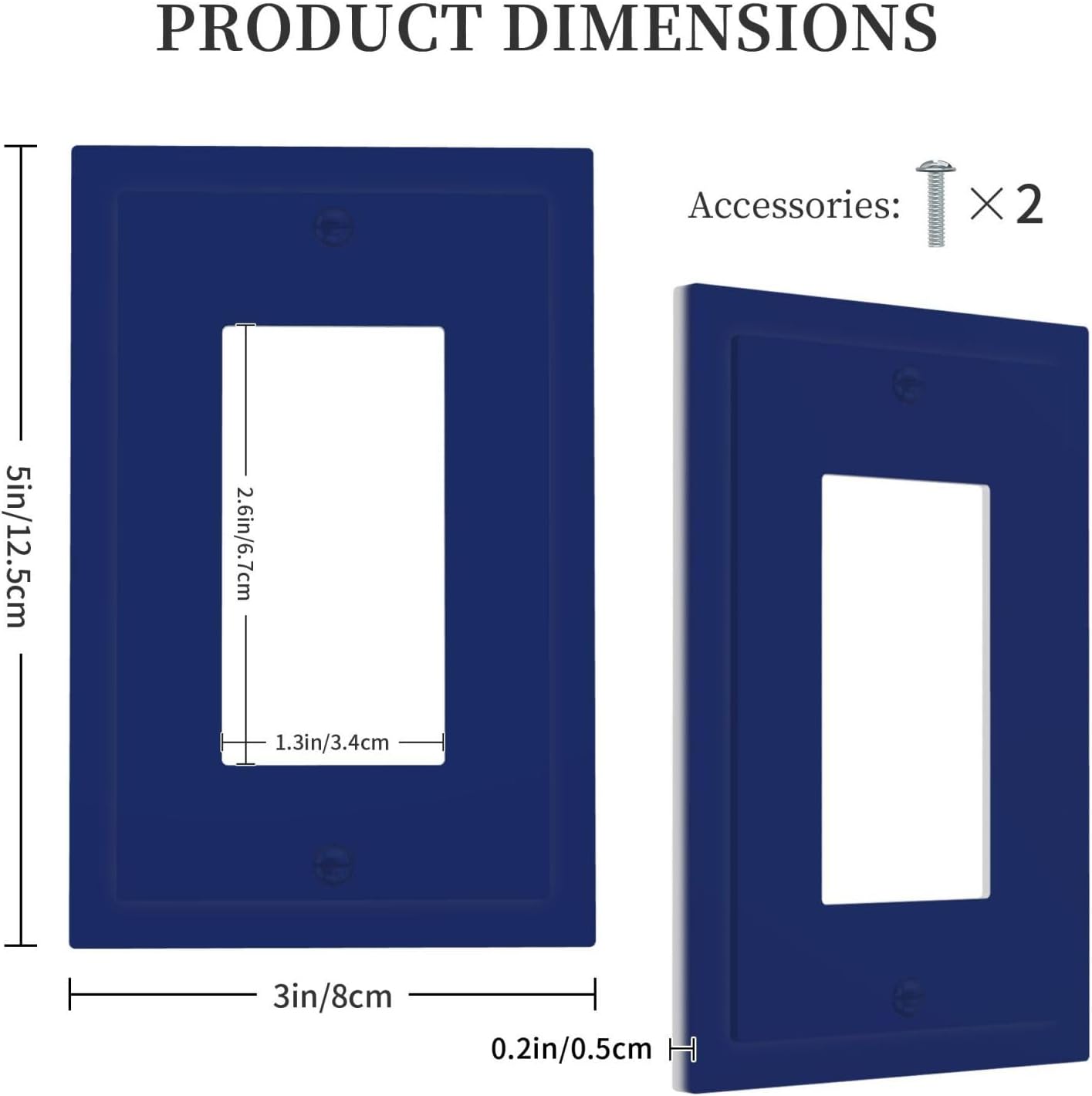 Outlet Covers Blue Violet 1 Gang Single Rocker Light Switch Cover Plate Decorative GFCI Wallplates Socket Cover Electrical Switch Plate Covers for Bathroom Bedroom Home Decor