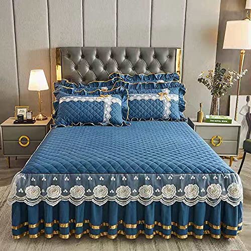 Drap de lit en peluche, jupe en dentelle, couvre-lit Double tout compris, housse de matelas, taie d'oreiller pour la maison, ensemble de literie acheter à prix bas - livraison gratuite, avis réels