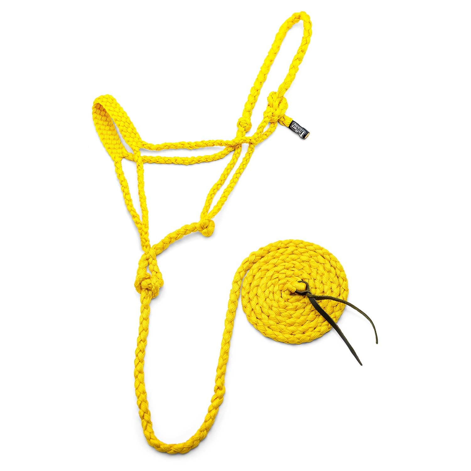 Jeffers Equine Geflochtenes Maultierband-Halfter mit 3 m abnehmbarem Führstrick-Set für Pferde, 14 bis 18 Hände – stilvolles Design mit verstellbarem Umfragegurt, einfach zu bedienende