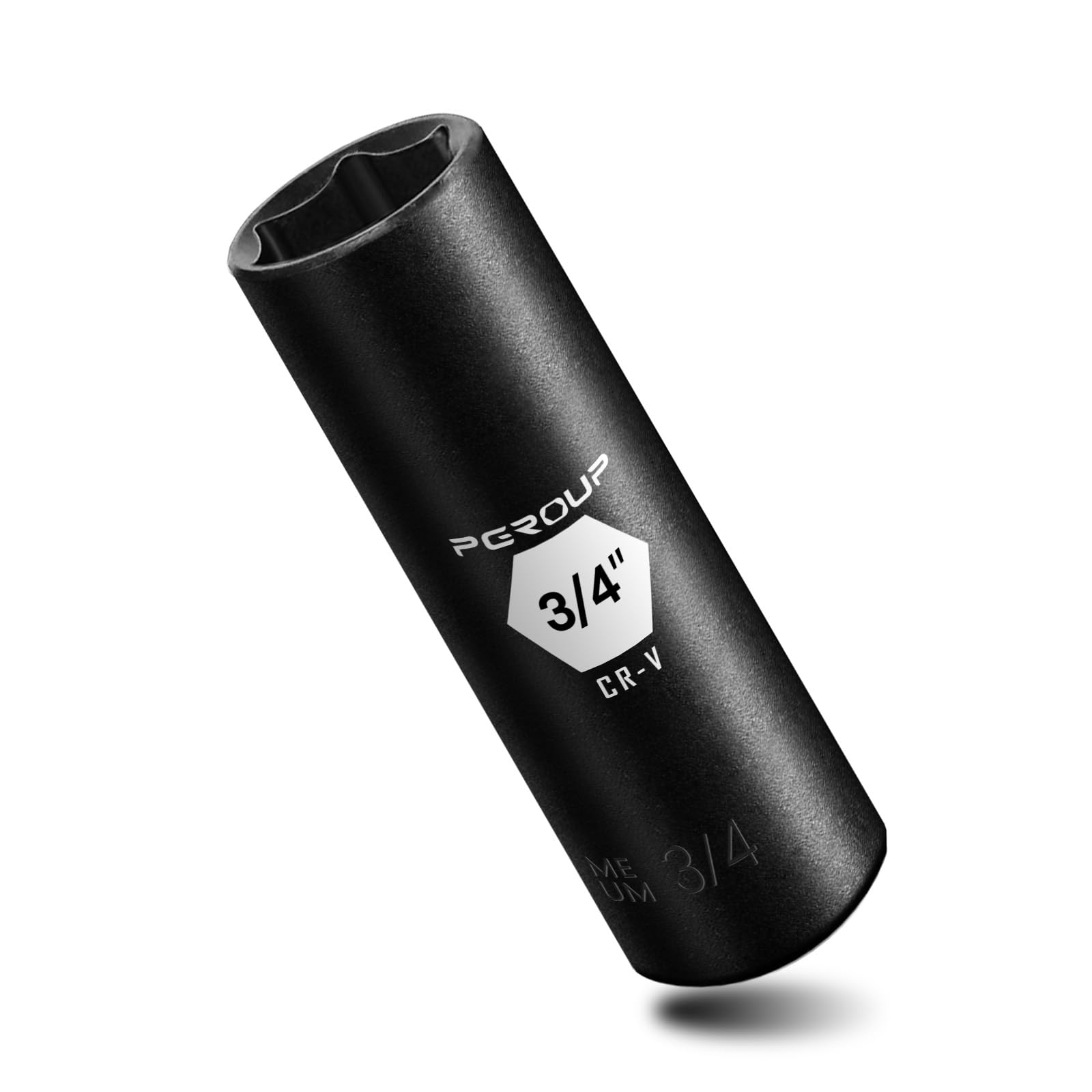 PGROUP 3/8” Drive Deep Impact Socket, SAE(3/4 Inch socket), 6-Point, Cr-V Steel With Black Manganese Phosphate Coating