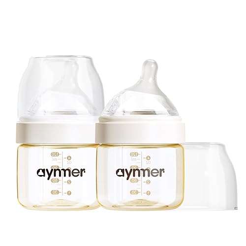 Miniatura 9 de PPSU Biberón natural con pezón de flujo medio, anticólicos, cuello ancho, fácil de limpiar, 3 meses +, 8 onzas, paquete de 2