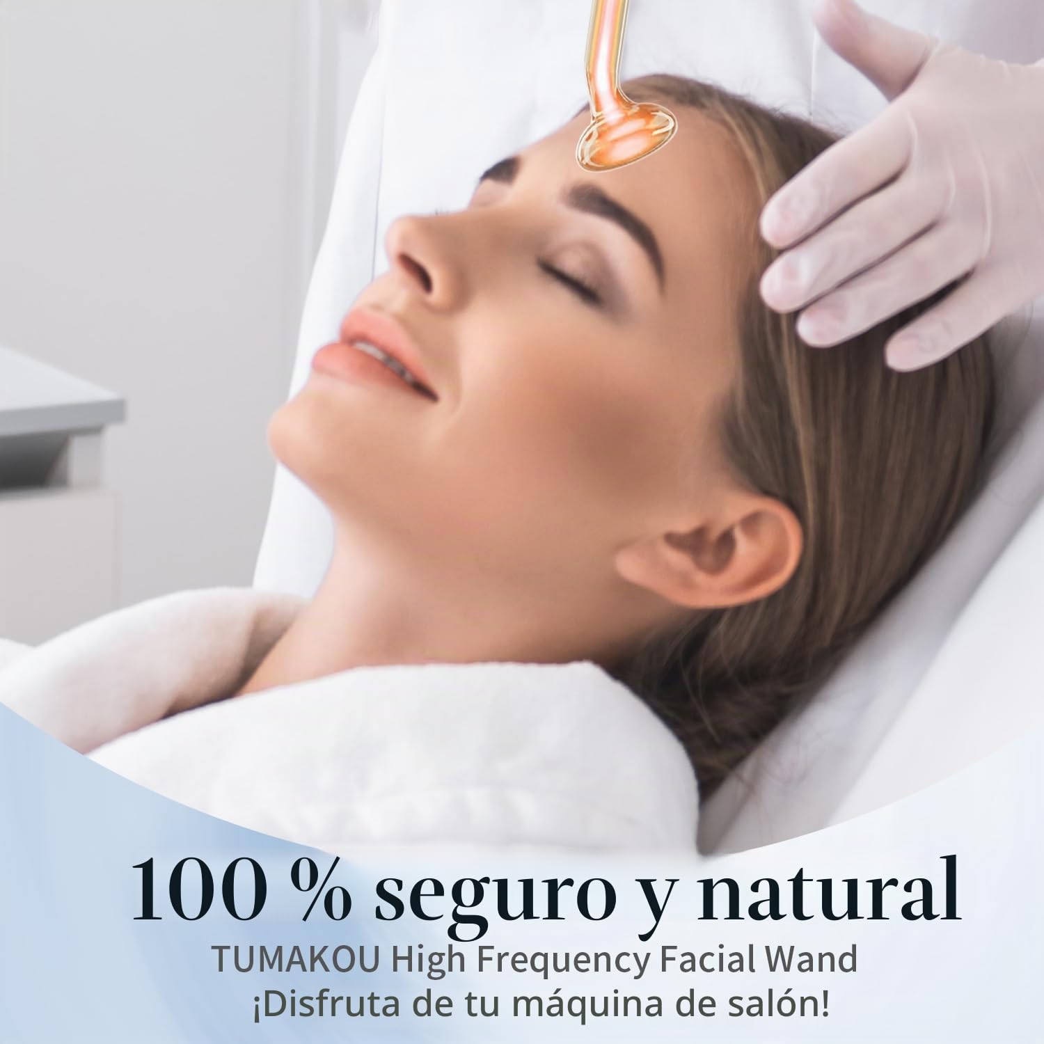 Máquina de Alta Frecuencia Estetica Facial - TUMAKOU Dispositivo Portátil de Alta Frecuencia - Masaje Facial Para El Cuidado de la Cara y la Piel, la Arrugas, Acné