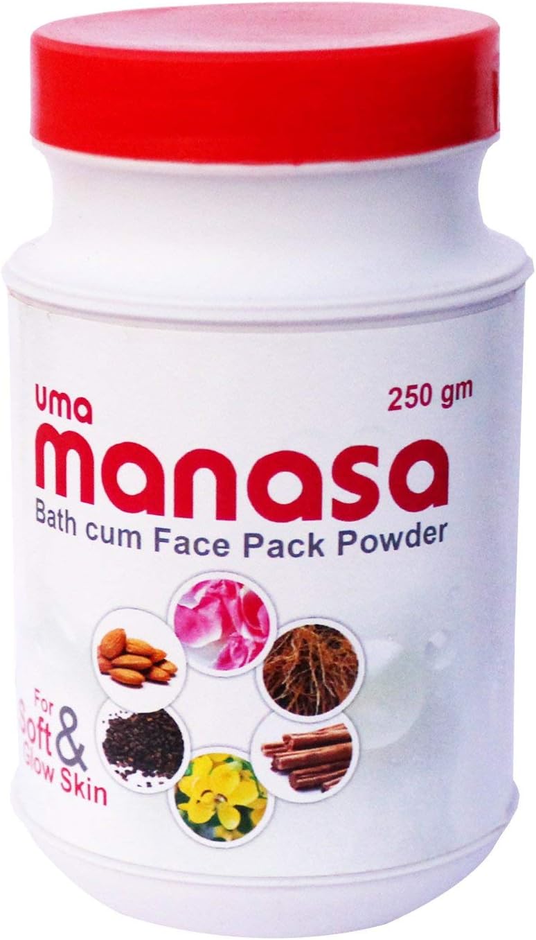 Manasa Herbal Products Bath Cum Face Pack Powder, 250 Gms