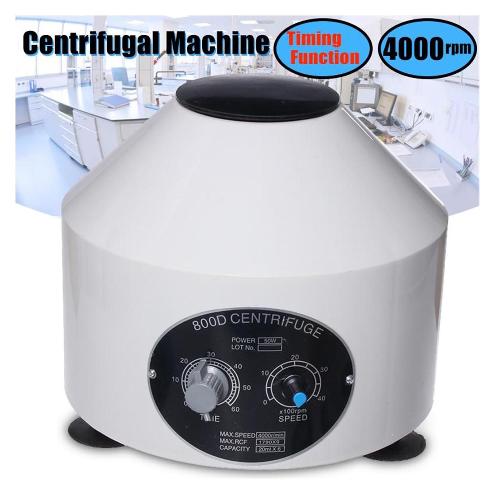 Centrífugo Centrífuga de laboratorio eléctrica con función de sincronización de 4000rpm, máquina de práctica médica, herramienta de laboratorio de productos químicos de suero aislado PRP