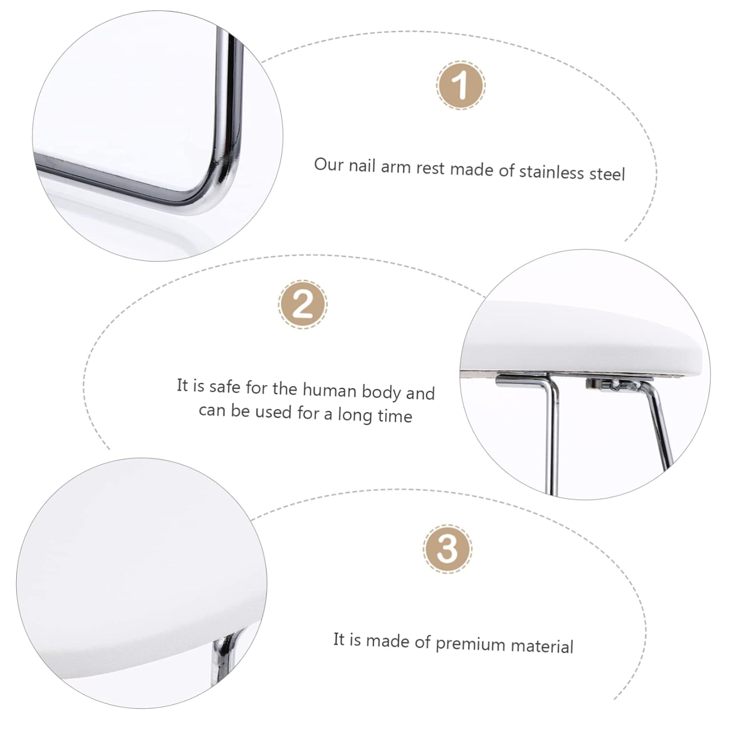 Gatuida Shaped Nail Armrest Pillow Fake Nail Hand Rest for Tech Professional Manicure Hand Pillow