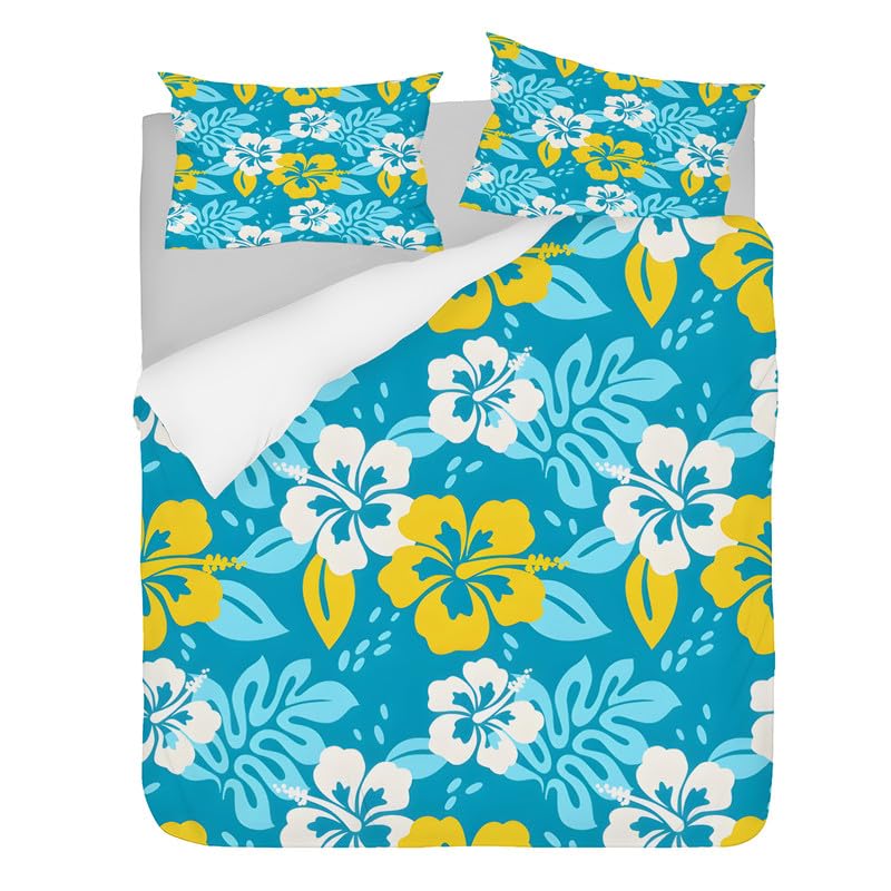 Fini le Repassage ! Housse de Couette 140x200 Anti-Plis en Microfibre avec 2 Taies