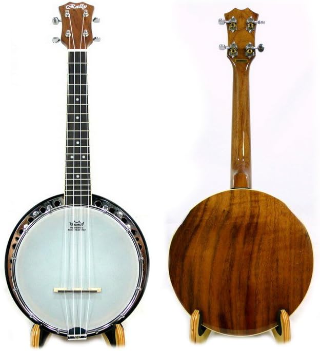 Walnut Concert Banjo Ukulele, Chrome Surface, Including One New Hard Case
