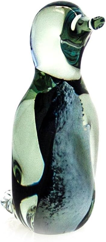 Hand Made Penguin Recycled Glass Sculpture [O13-Q-C]