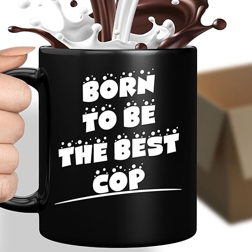 Coffee Mug Funny Cop Appreciation Present for Cop Born To Be the Cop 952976