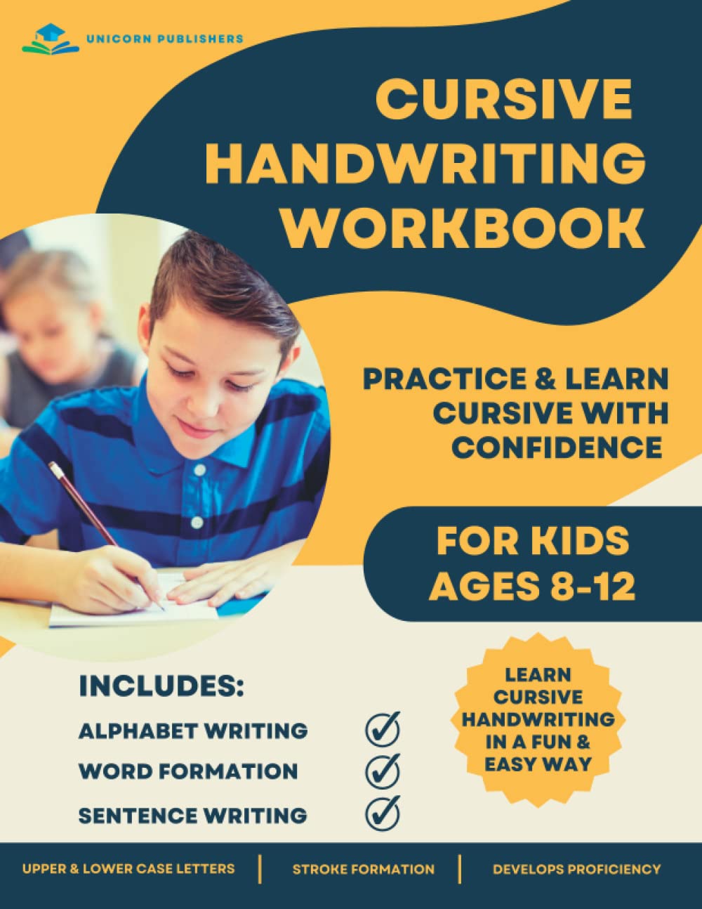Buy Cursive Handwriting Workbook for Kids Ages 8-12: Easy Handwriting ...