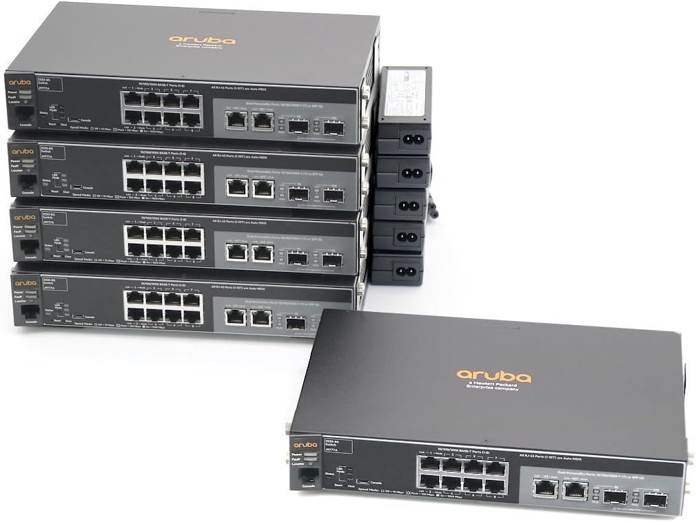 Amazon.co.jp 【5台セット】hp Aruba 25308G (HP25308G) 10ポート1000BASET(うち2