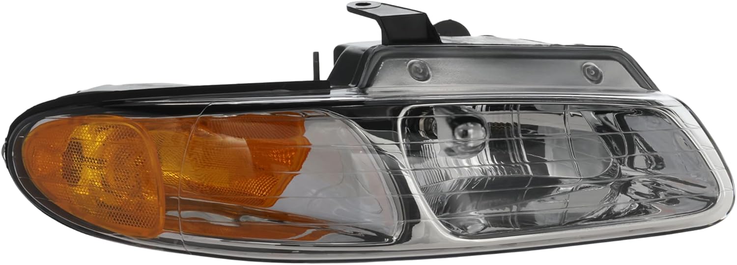 Evan Fischer Passenger Side Headlight for Dodge Grand Caravan 2000 Also Fits Chrysler Town & Country Halogen With bulb(s) For Models Without Quad Light Replaces# 4857852AA