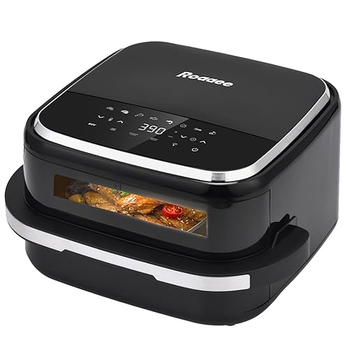 Pizza Oven & Air Fryer, 4.5QT 11-in-1 Flat Airfryer with