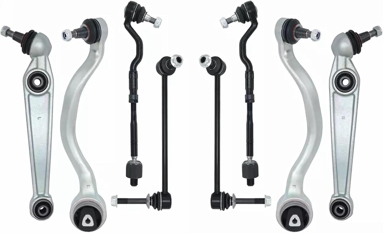 8pcs Front Lower Control Arm & Ball Joint Sway Bar End Link Compatible with 2007-2013 BMW X5, 2008-2013 BMW X6