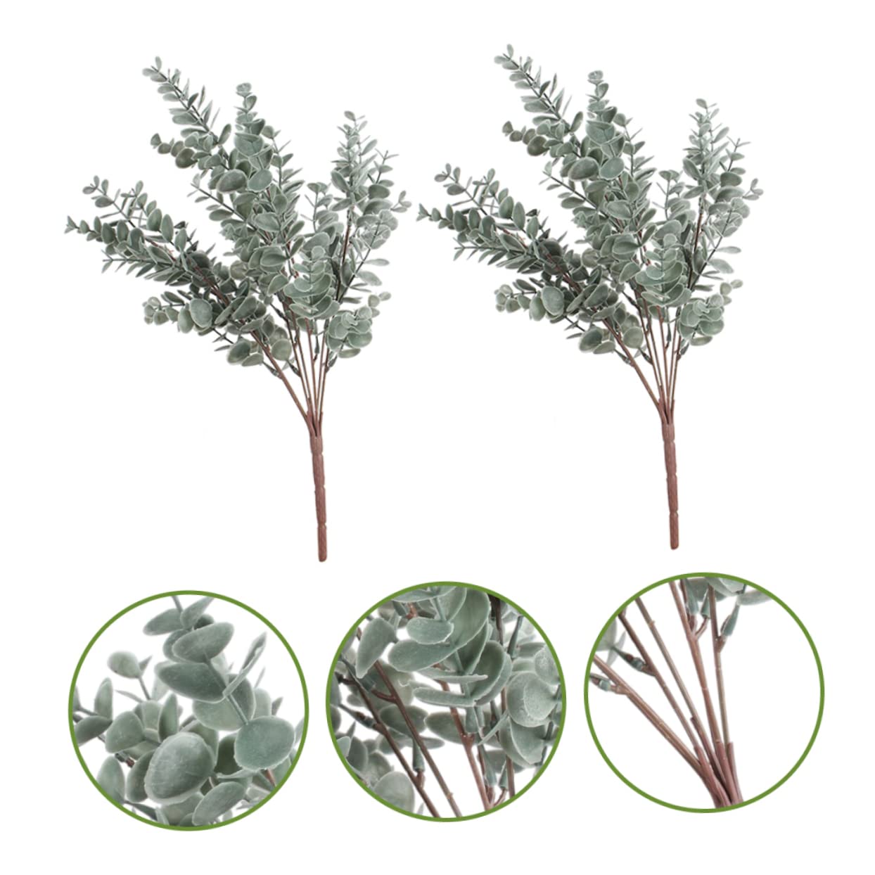 PRETYZOOM 2 Set Foglie Di Eucalipto Simulate Fake Plants Green Natural Gambo Di Arbusti Fogliari Bosso Artificiale Gambi Di Foglie Finte Finti Plettri Di Eucalipto Plastica 2 Pezzi * 2