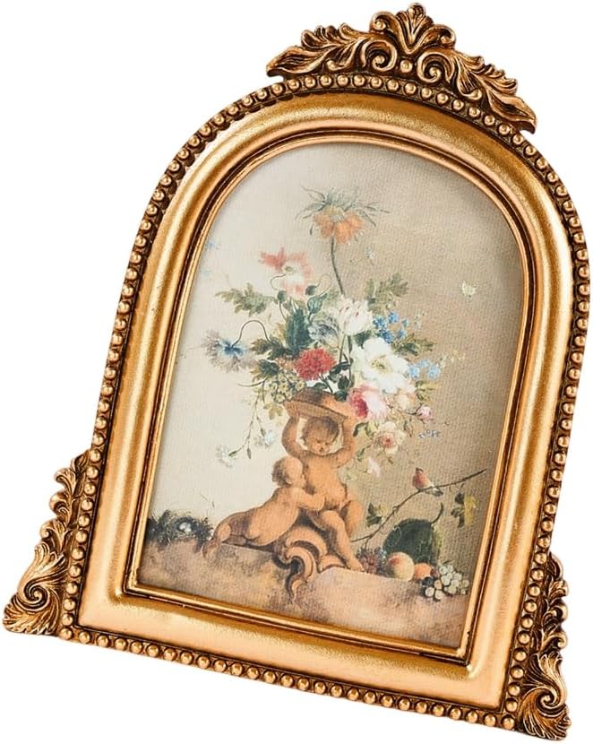 Decorative Resin Photo Frame with Artistic Decorations Carving Picture Frame
