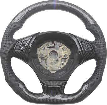 Replacement Compatible with BMW X1 E84 E90 E91 E92 E93 3 Series 2004-2013 Carbon Fiber Leather Steering Wheel