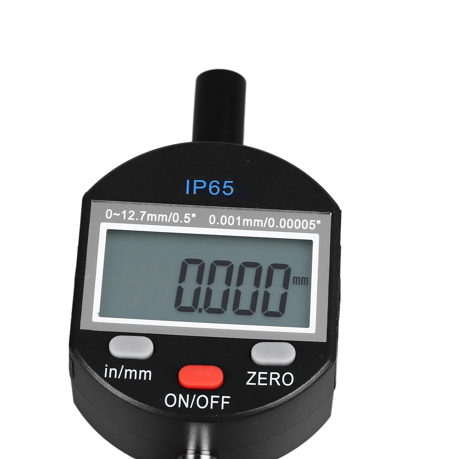 Indicador de Dial Digital, Rango de 0 12 7 Mm Resolución de 0 001 Mm IP65 Indicador de Dial a Batería a Prueba de Agua con Base Magnética para Uso Industrial en Taller