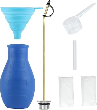 Diatomaceous Earth Duster, Powder Sprayer, Garden Duster Applicator Dispenser with Long Plastic Tube for Organic Gardening Agricultural Supplies for Diatomaceous Earth PowderBlue