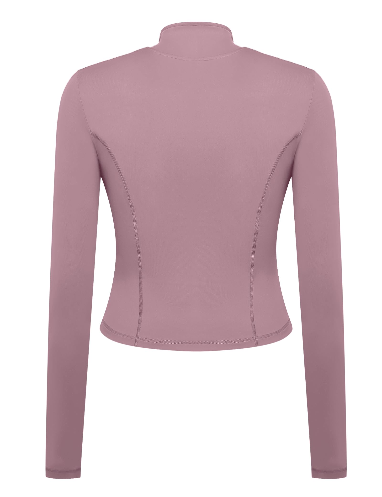 Gyabnw Veste de Sport Femme Haut de Course Respirant à Manches Longues Top de Fitness avec Fermeture Eclair avec Trous pour Les Pouces Convient pour Le Yoga la Running et Plus Encore