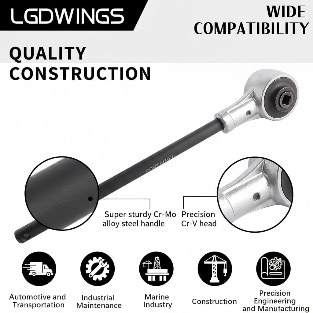 1/2" Drive Torque Multiplier Wrench, Heavy Duty 1100 Foot-Pound Cr-Mo & Chrome Vanadium, Professional Force Multiplier Tool for Truck Lug Nuts, Auto Repair & Tires