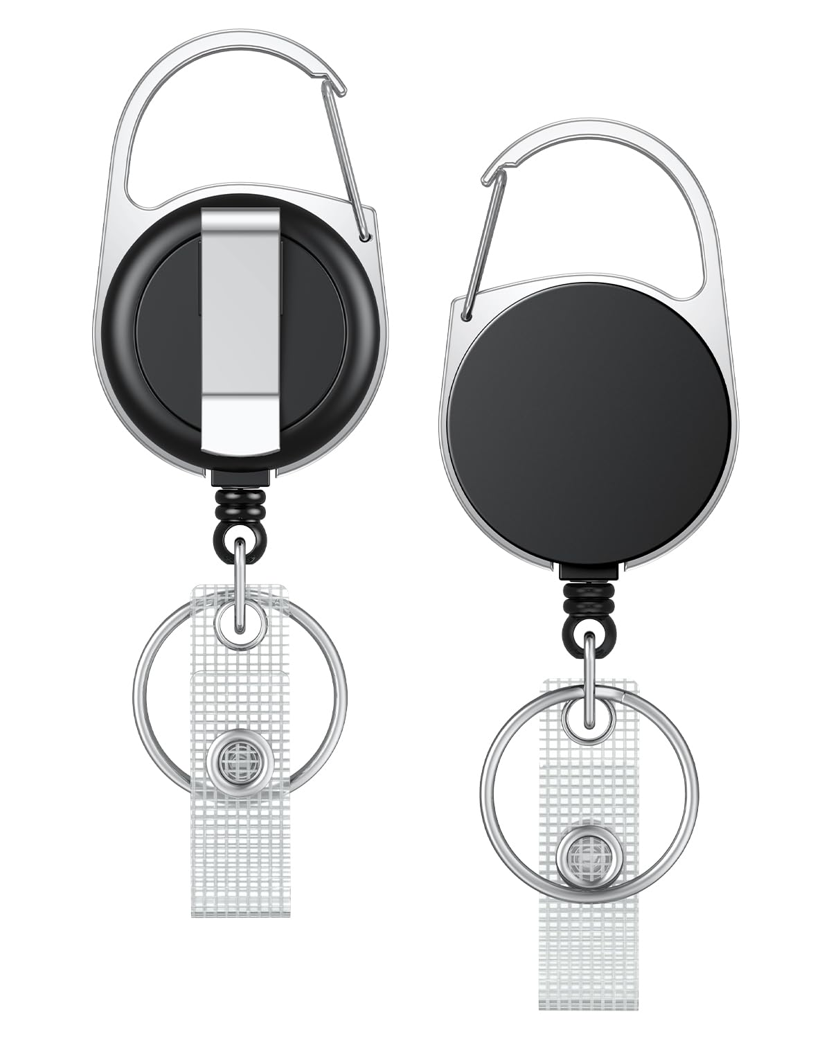 Uniclife 2 Pack Retractable Keychain, Retractable Badge Reel