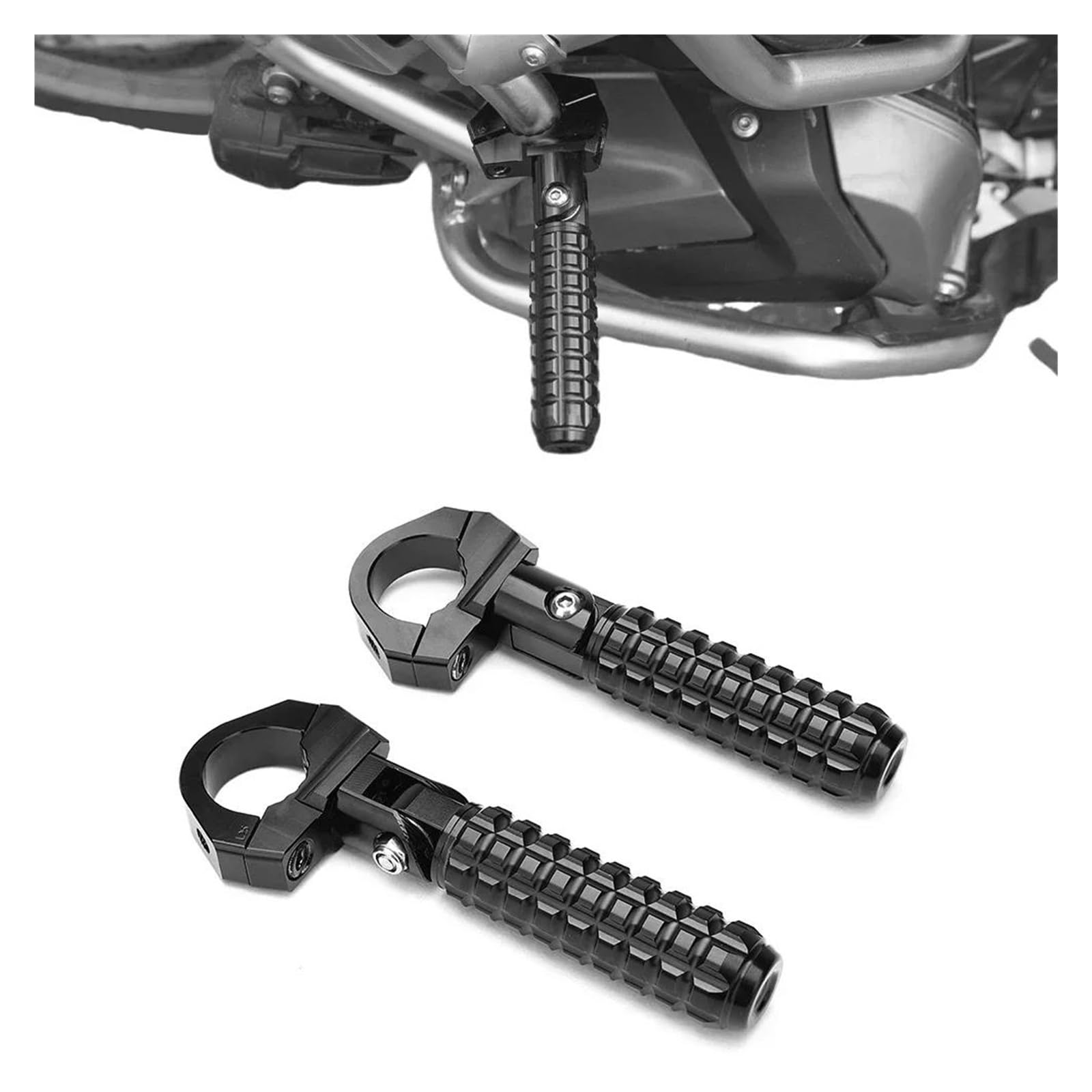 Motorrad Fußrasten Universal 22/25/28/32mm Durchmesser Faltbare Motorrad Fußstütze Fußrasten Pedale Teile Fußrasten Pegs(2)