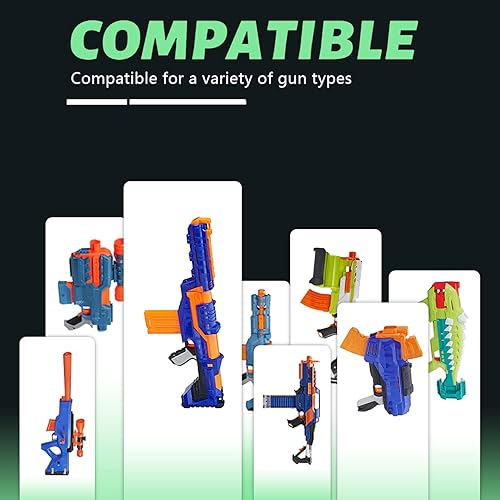 Miniatura 4 de TORMEN Paquete de 3 clips de recarga rápida clips de revistas de 15 dardos clips de bala compatibles con pistola de juguete Nerf Elite negro