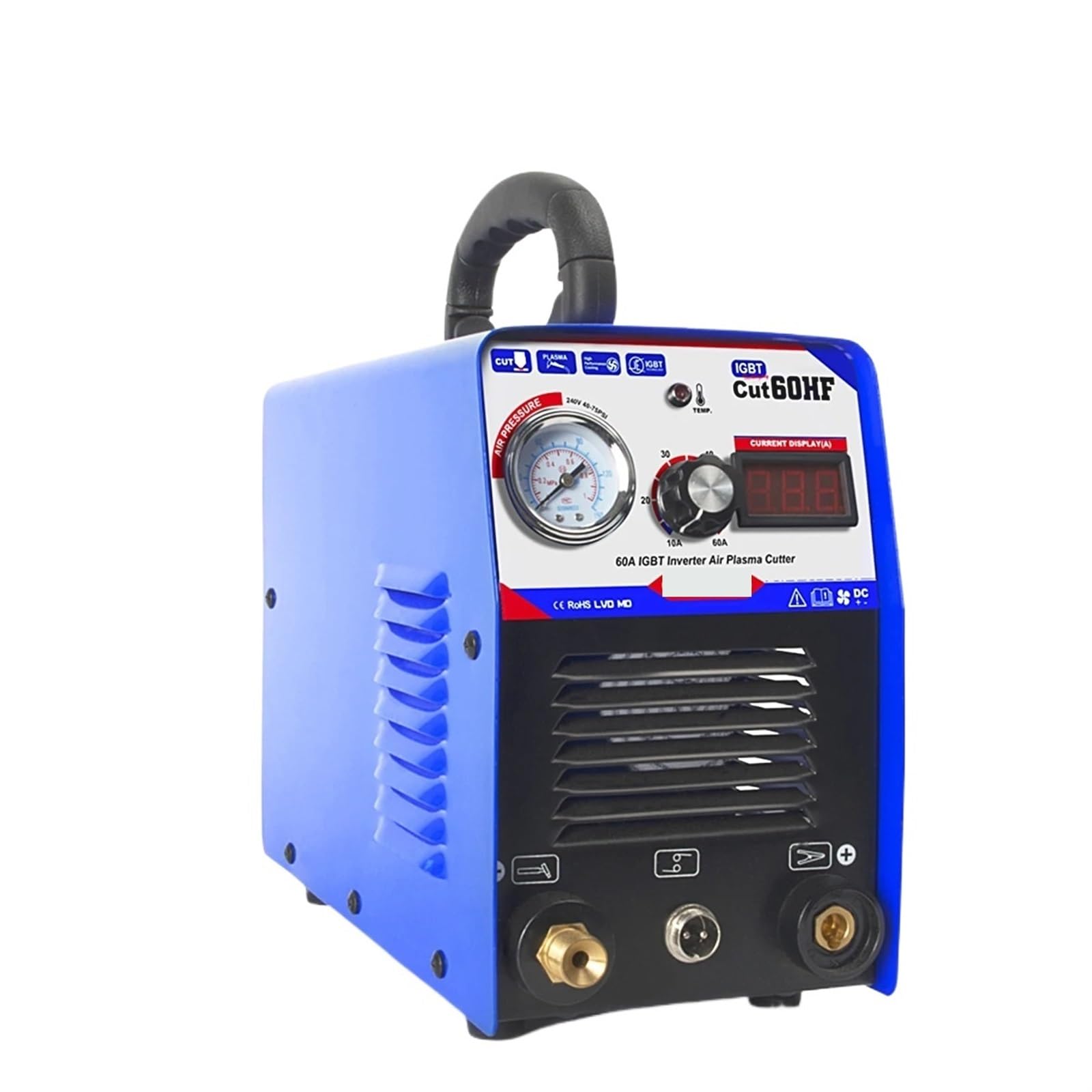 Ulsfvgaxrtk One Color Plasma Cutter, Igbt Cut65 Plasma Cutter Air Hf Cutting 18Mm Metal 60A Inverter Machine