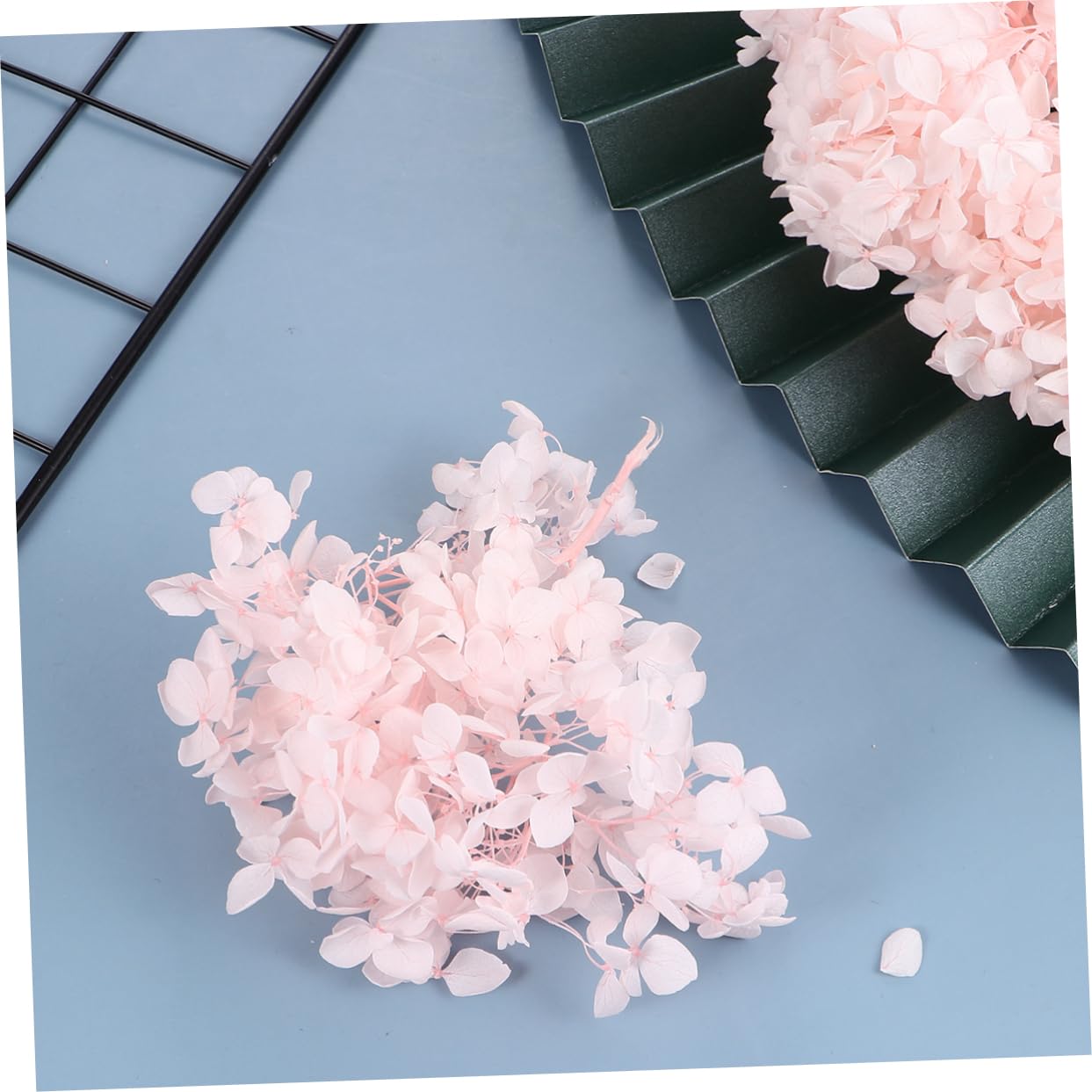 Echte Hortensienblätter Blütenblätter, 1 Packung Künstliche Hortensien Köpfe für DIY Harz Handwerk, Nagelkunst, Hochzeit Tischdeko und Kerzenherstellung, Rosa Hydrangea Blüten für Epoxidharz Deko