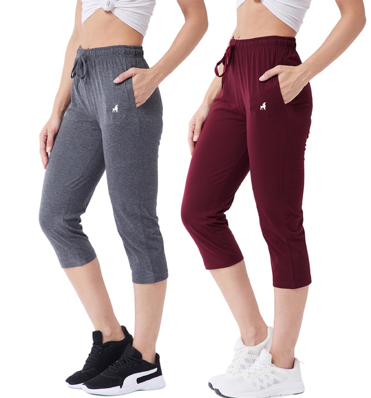 ModeveWomen Solid Cotton Blend Capri for Summer|| Summer Wear