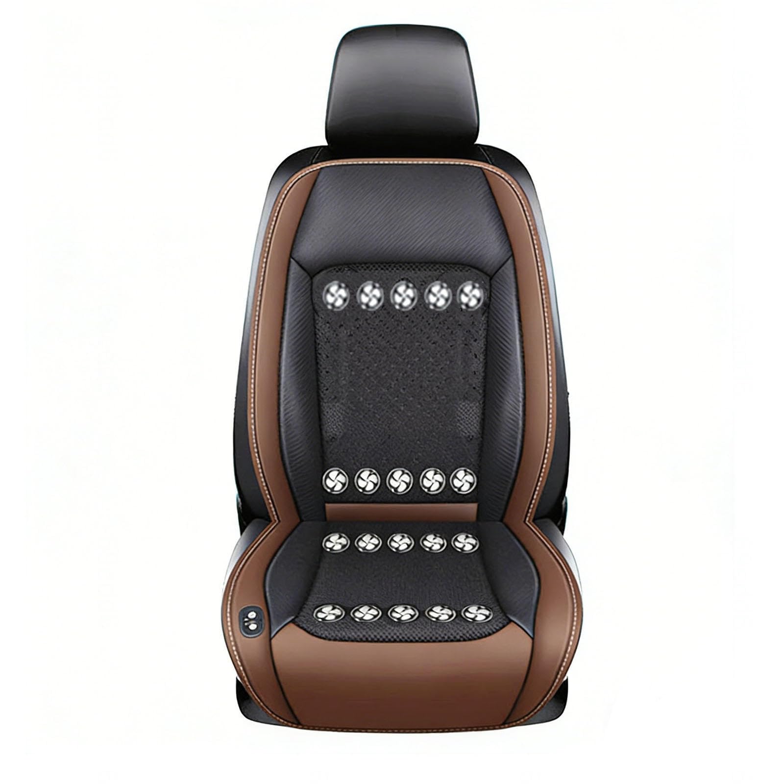 LRF-yxkj Ventilated Car Seat Cover 12V-24V 3 Cooling Air Speeds Cooling Seat Cover for Car Suv Truck Universal Fit,Brown-12V20Fan