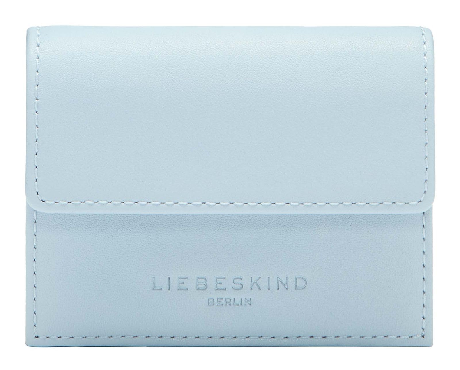 LIEBESKIND Berlin Leather Purse Soft Nappa Akkordeon Wallet Iceberg Light Blue
