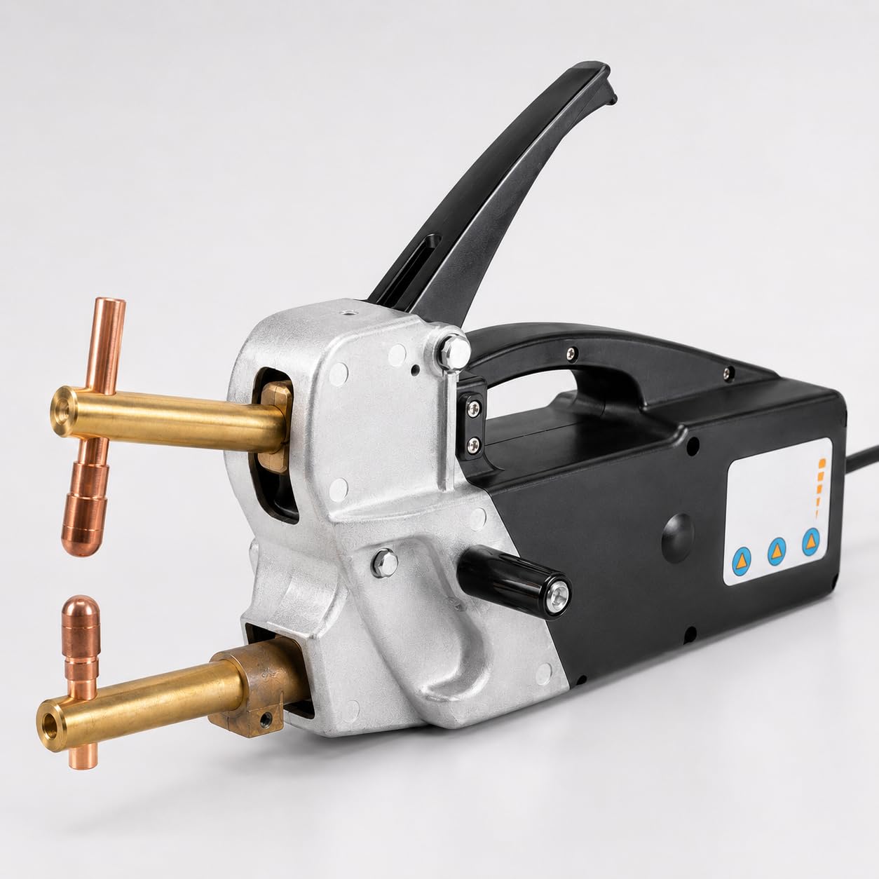 Soldadora eléctrica por puntos, máquina de soldadura por puntos de doble cara con pistola de punta de mano para acero suave, reparación de chapa y trabajo de carrocería