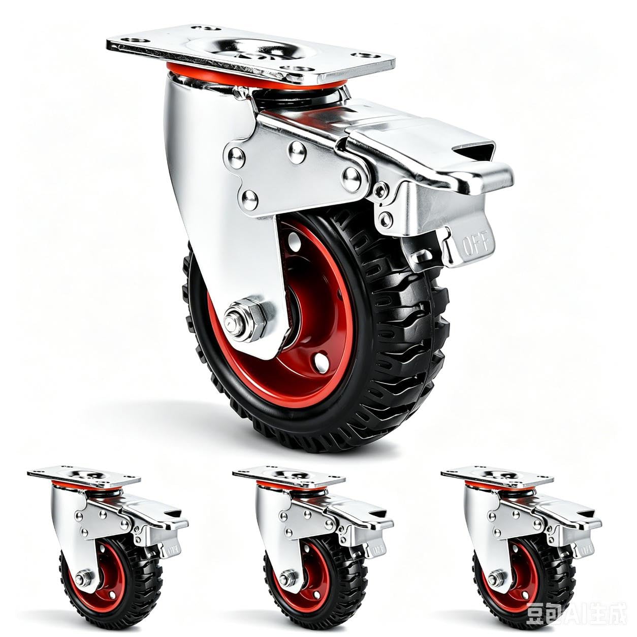 Heavy Duty Caster Wheels - 2400lb Capacity -10