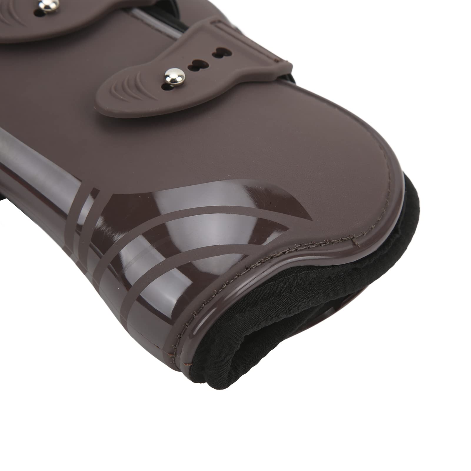 CHICIRIS Parastinchi per cavalli, in neoprene PU, traspirante, leggero, per equitazione (paio di gambe anteriori marroni, L)