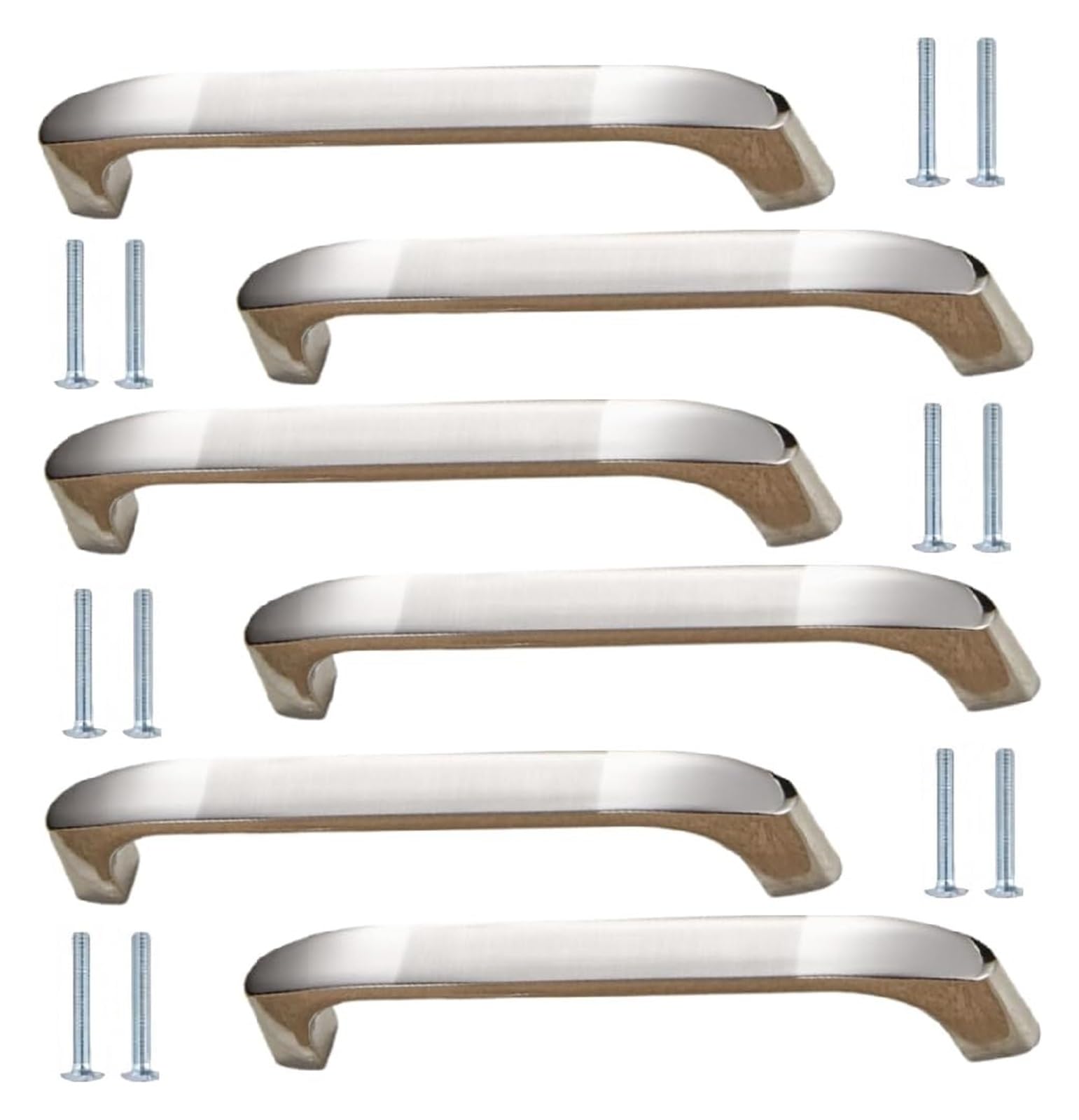 NLQCSXWEP Zinc Alloy Cabinet Bow Handle, Zinc Alloy Cabinet Handles 6 Pack Multicolor 128mm 96mm(96mm White)