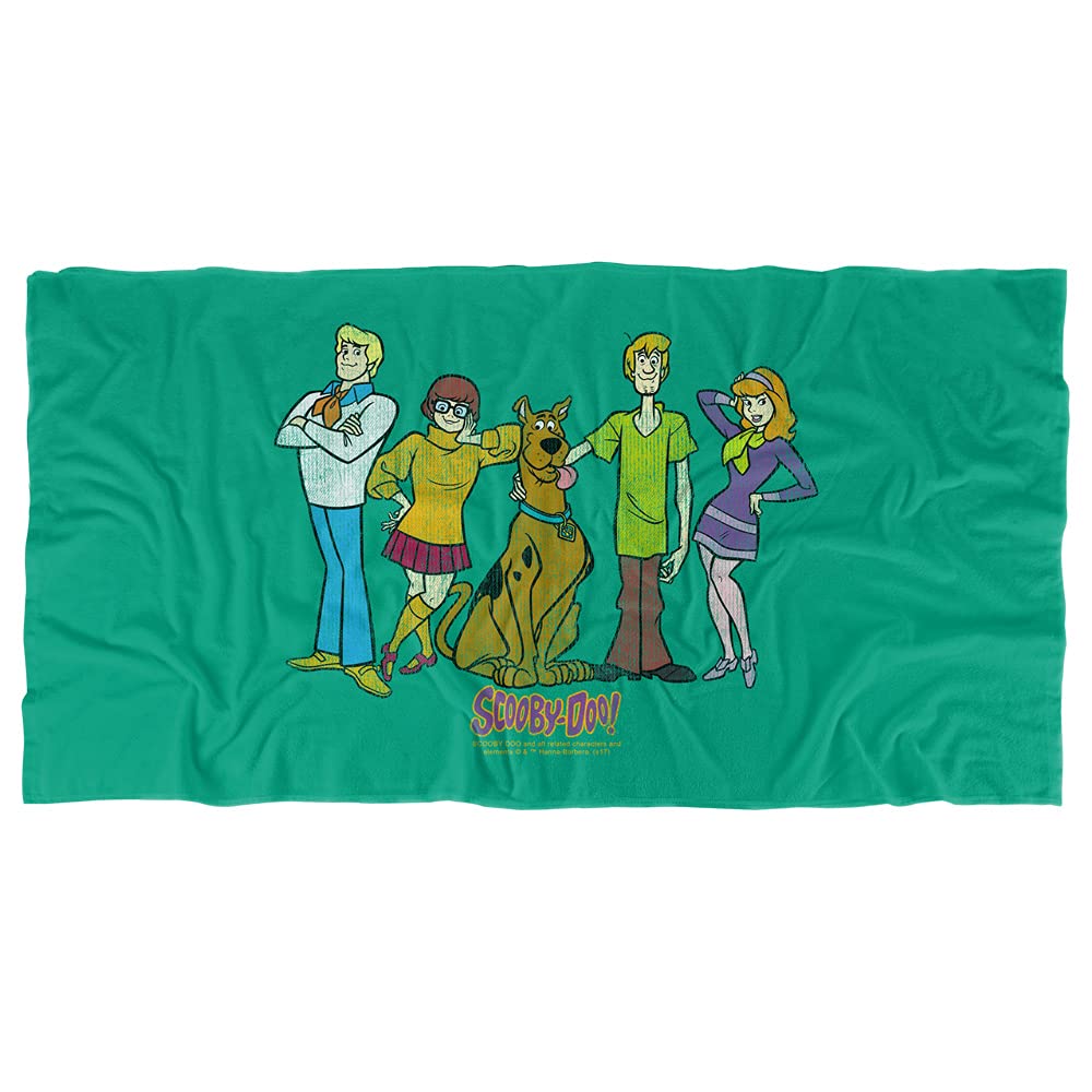 LOGOVISION Scooby-Doo Scooby Gang Teal Officially Licensed Beach Towel 30