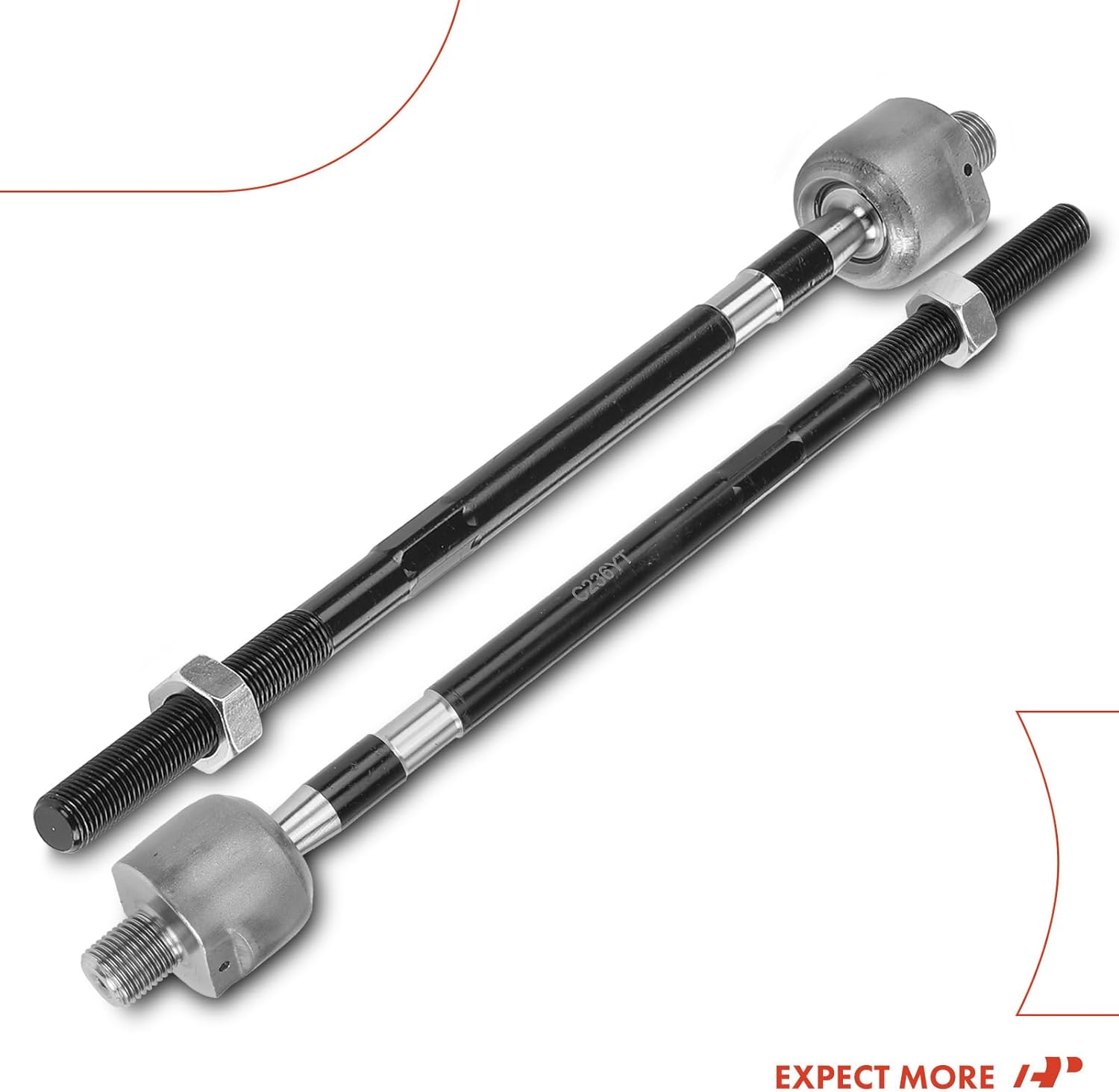 A-Premium 2 x Front Inner Tie Rod Ends, Compatible with Mitsubishi Eclipse 90-94, Expo 92-95, Expo LRV 92-94, Galant 89-93, Dodge 2000 GTX 89-90, Eagle Talon 90-94, Vista 92, Plymouth Laser 90-94