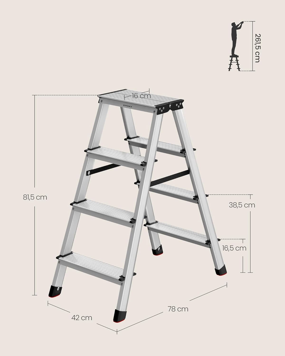 SONGMICS létra részletei
