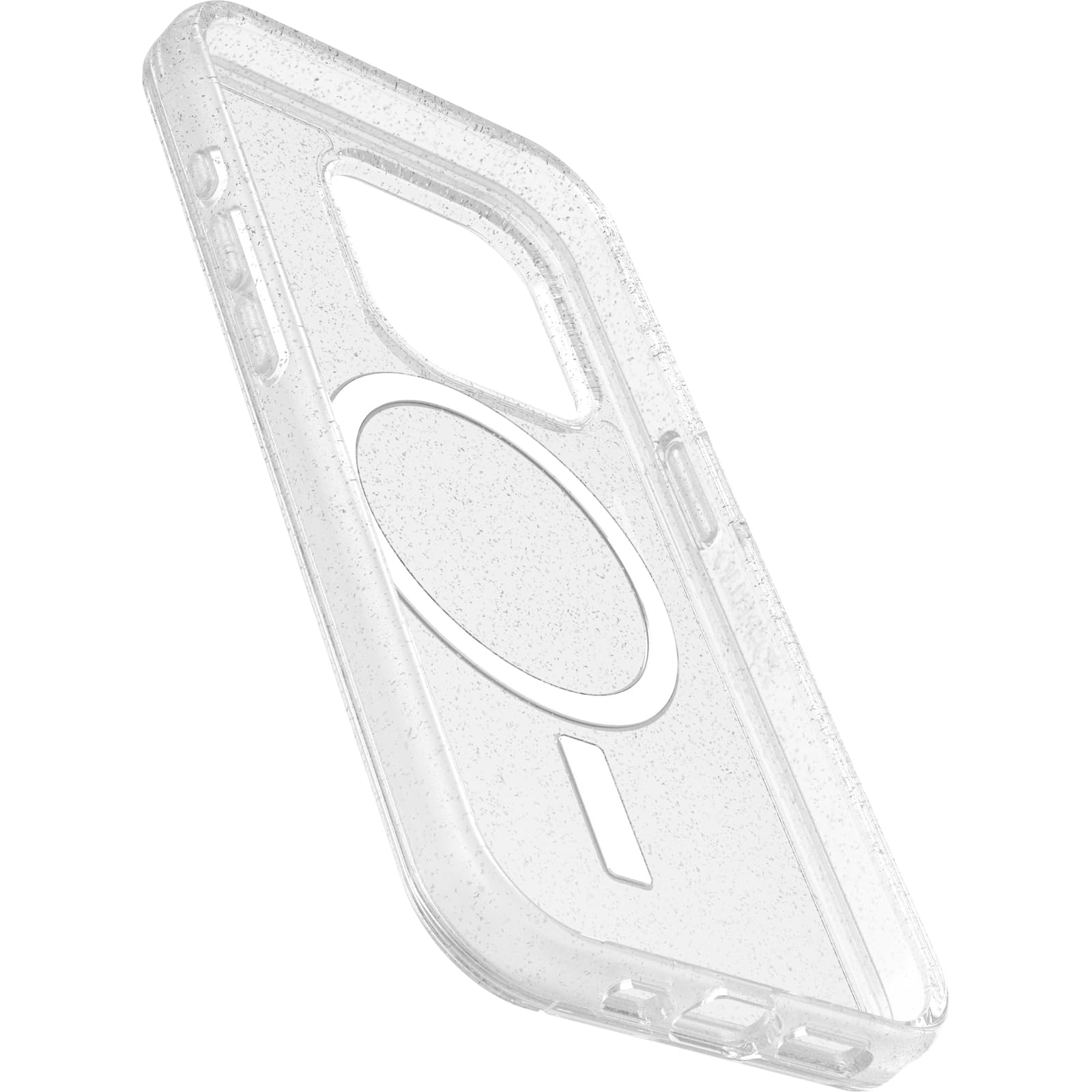 OtterBox Custodia Trasparente per iPhone 15 PRO (Only) Symmetry Series - Stardust (Trasparente/Argento), Si aggancia a MagSafe, Ultra-Elegante, Bordi rialzati proteggono Fotocamera e Schermo