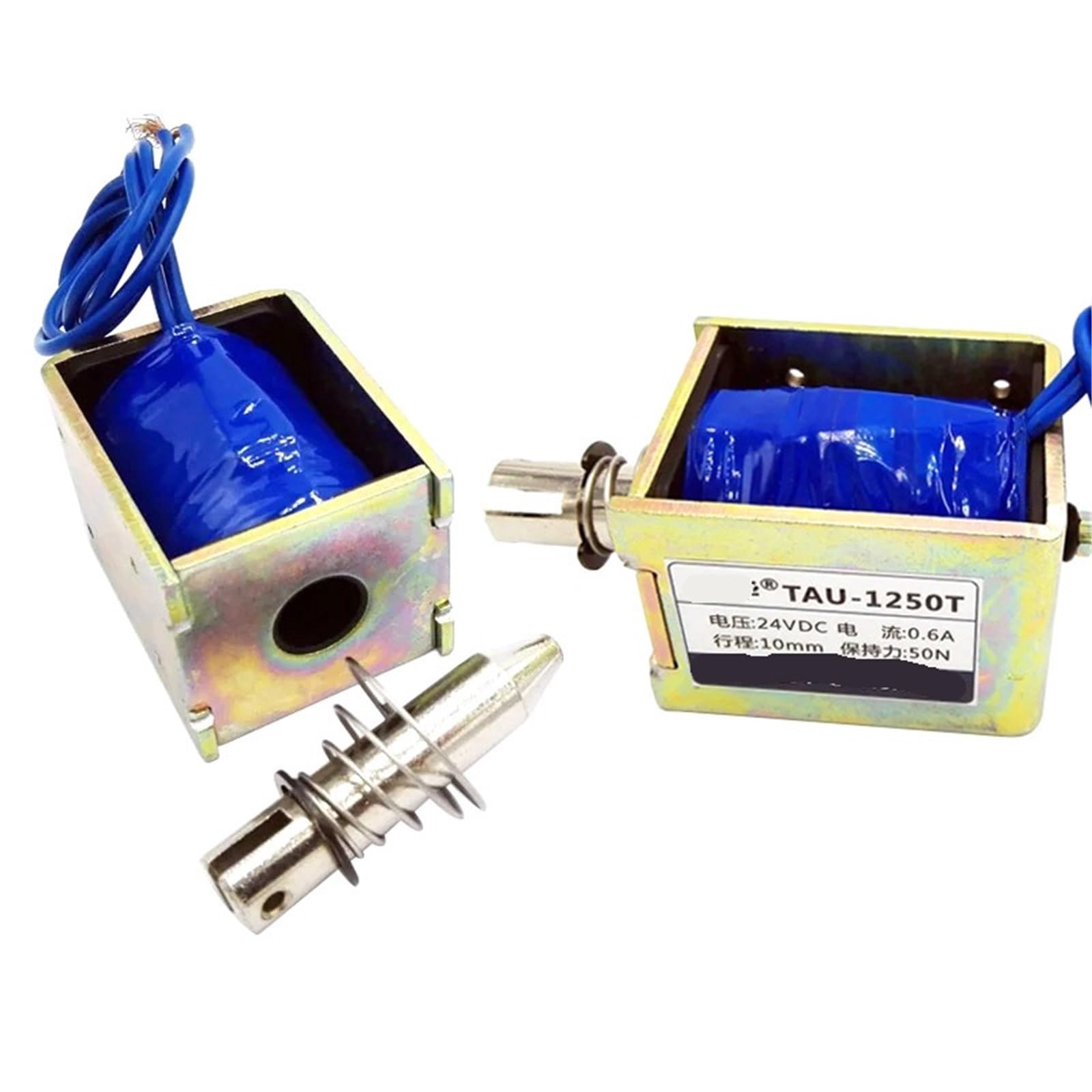Aimant électrique solénoïde push-pull DC 12V 24V 50N TAU-1250T pour automatisme