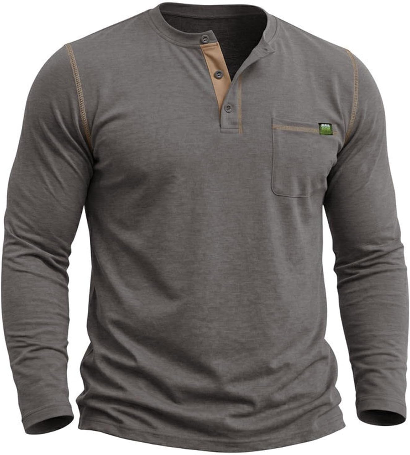 Men's Color Block Polo Shirt Long Sleeve Stretchy Breathable Blouses Lightweight Athletic Casual Pullover Tops