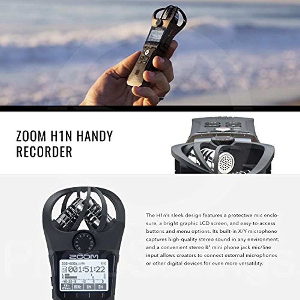 Amazon | Zoom H1n デジタルハンディポータブルレコーダーと16GB