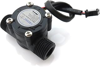 GREDIA 1/2" Food-Grade Hall Effect Water Flow Sensor Meter 1-30L/min G1/2 Flowmeter Switch Counter