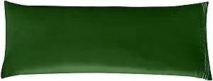 Elegant Comfort Luxury Ultra-Soft 1-Piece Pillowcase Set - 1500 Premium Hotel Quality Microfiber Double Brushed - Wrinkle Resistant, Body Pillowcase Size, Hunter Green