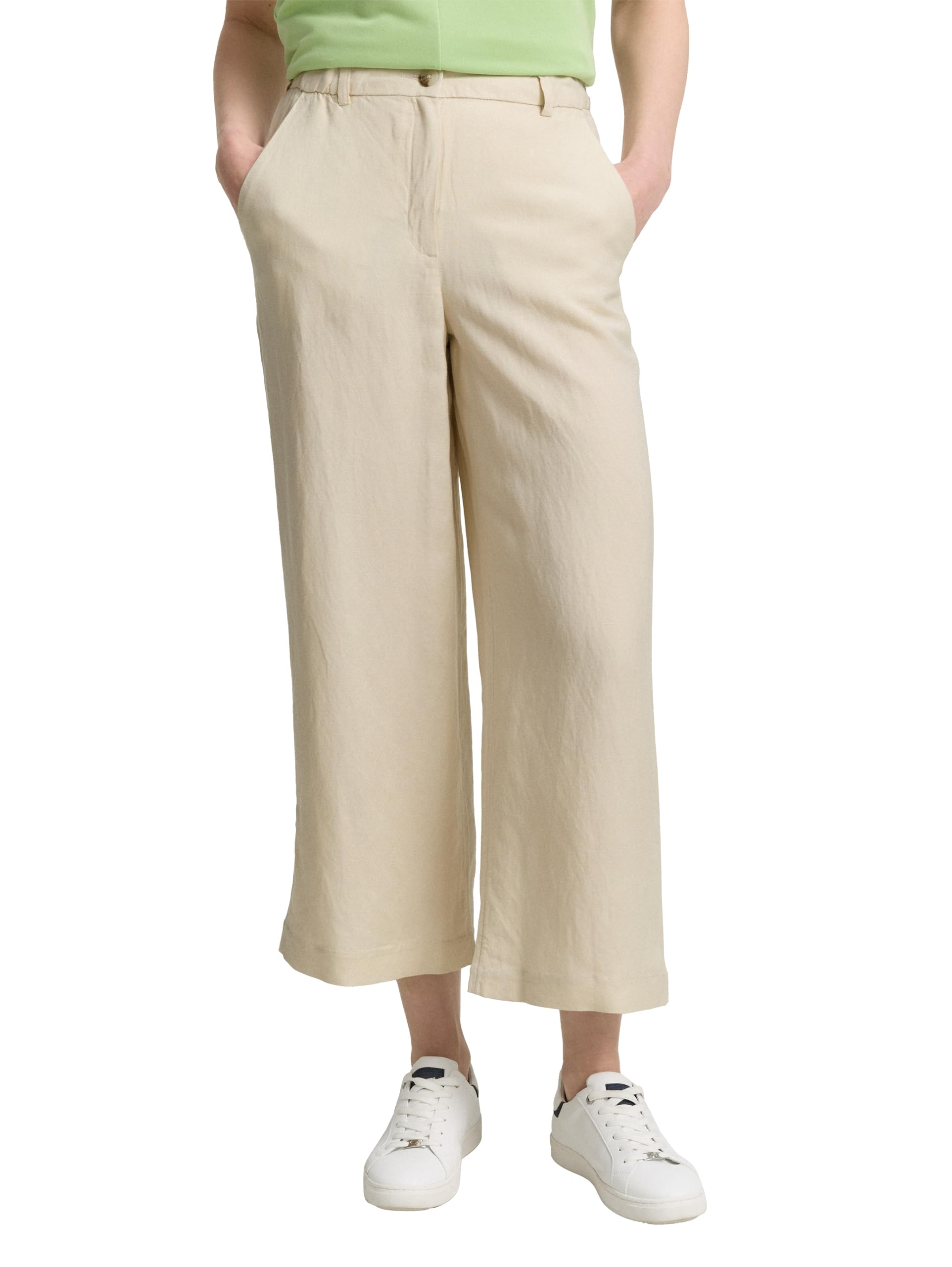 Tom Tailor Damen Culotte Hose mit Leinenanteil