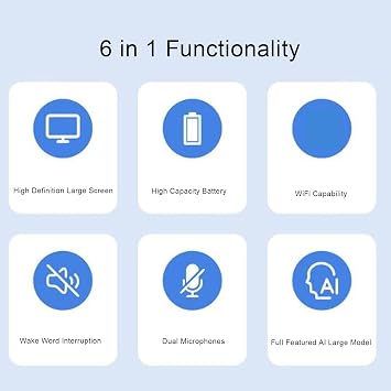 AI Desk Robot, WiFi Interactive Smart Companion with Voice Recognition and Emotional Interaction for Kids Aged 7 to 14