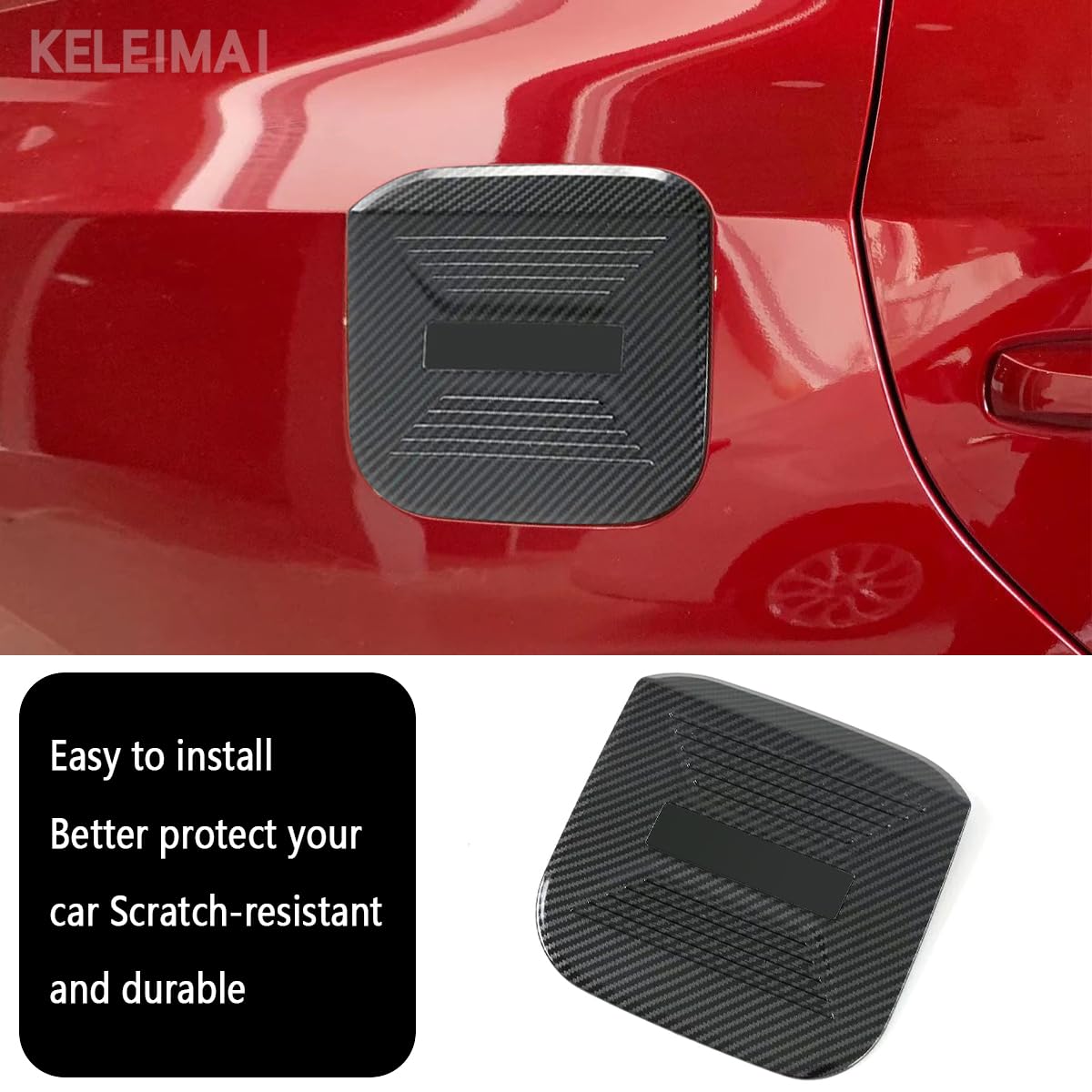 KELEIMAI Car Accessories Fit For Nissan Sentra 2020 2021 2022 2023 2024 2025 Gas Fuel Tank Cover Trim (Carbon Fiber) 1PC ABS