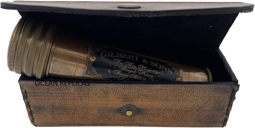 Nishpax Best Handmade Brass Working Kaleidoscope with Leather case Gift for Your Love Ones.